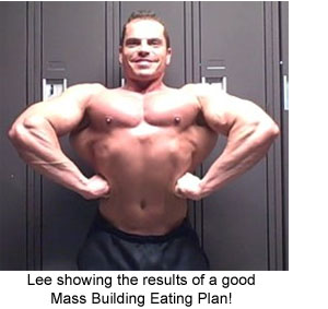 Lee showing the results of a good mass building eating plan